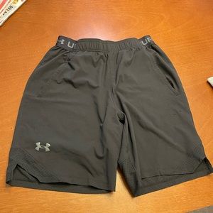 Underarmour men’s shorts. 8 inch inseam. Fitted. Medium. Black.